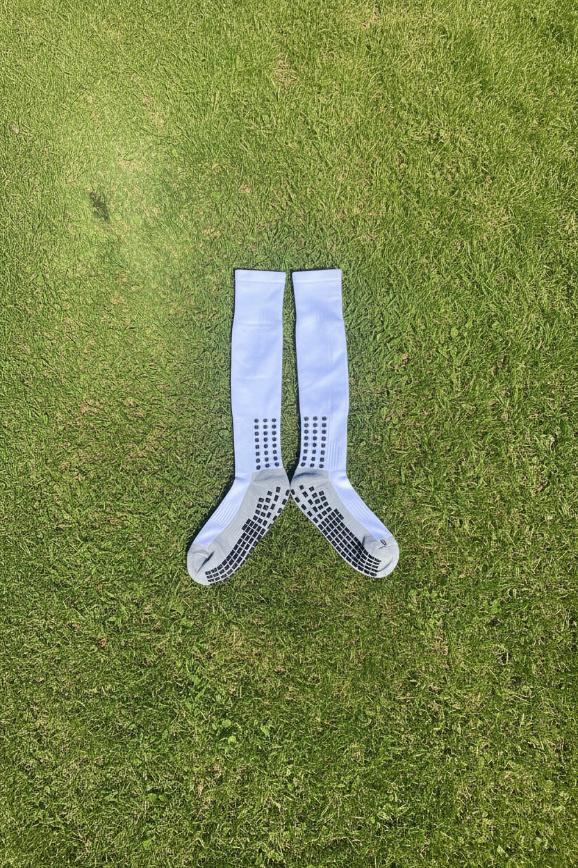 Roots Elite Knee High Football Grip Socks - White