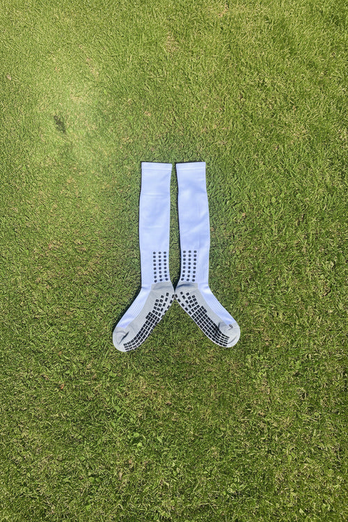 Roots Elite Knee High Football Grip Socks - White